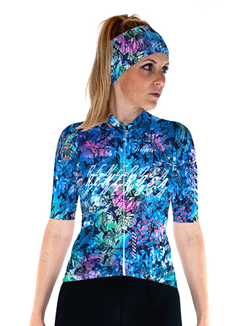 Kurzarm Radtrikot  RRT2048 RenéRosa Neo-TropicalFlower